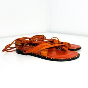 Tamara Mellon Sandals 36 Geo Suede Womens Gladiator Studded Capsule Luxury Boho